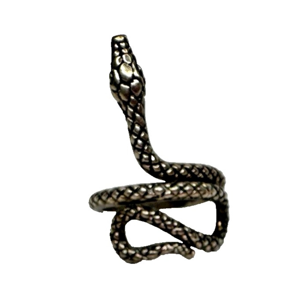 Sterling Silver Snake Ring Coiled Serpent Sz 5.5 Wrapped 925